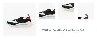 Y-3 Qisan Cozy Black/ Blush Green/ Red 1