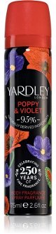 Yardley Poppy & Violet parfémovaný telový sprej pre ženy 75 ml