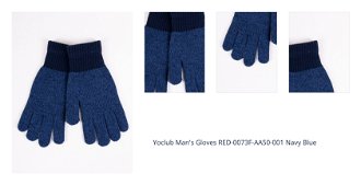 Yoclub Man's Gloves RED-0073F-AA50-001 Navy Blue 1