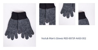 Yoclub Man's Gloves RED-0073F-AA50-002 1