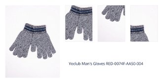 Yoclub Man's Gloves RED-0074F-AA50-004 1