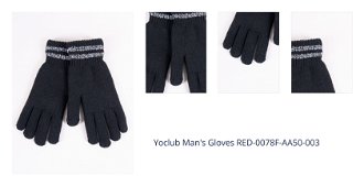 Yoclub Man's Gloves RED-0078F-AA50-003 1