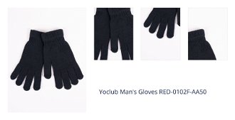 Yoclub Man's Gloves RED-0102F-AA50 1