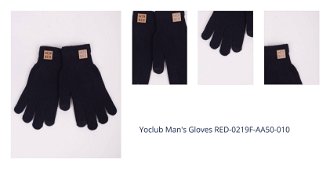 Yoclub Man's Gloves RED-0219F-AA50-010 1