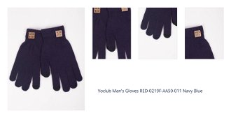 Yoclub Man's Gloves RED-0219F-AA50-011 Navy Blue 1