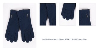 Yoclub Man's Men's Gloves RES-0111F-195C Navy Blue 1