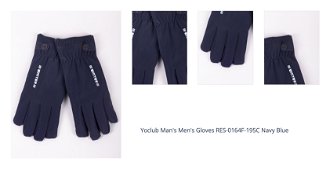 Yoclub Man's Men's Gloves RES-0164F-195C Navy Blue 1