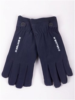 Yoclub Man's Men's Gloves RES-0164F-195C Navy Blue