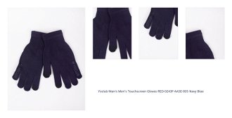 Yoclub Man's Men's Touchscreen Gloves RED-0243F-AA5E-005 Navy Blue 1