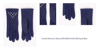 Yoclub Woman's Gloves RES-0054K-AA50-002 Navy Blue 1
