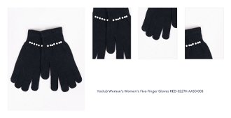 Yoclub Woman's Women's Five-Finger Gloves RED-0227K-AA50-003 1