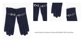 Yoclub Woman's Women's Gloves RES-0095K-195C Navy Blue 1