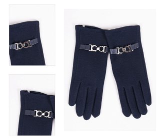 Yoclub Woman's Women's Gloves RES-0095K-195C Navy Blue 4