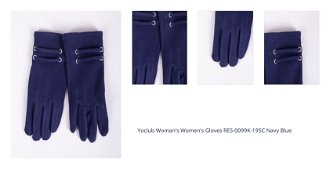 Yoclub Woman's Women's Gloves RES-0099K-195C Navy Blue 1
