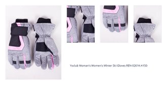 Yoclub Woman's Women's Winter Ski Gloves REN-0261K-A150 1