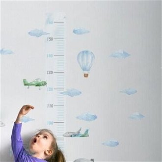 Nálepka na stenu - detský meter lietadlo 7