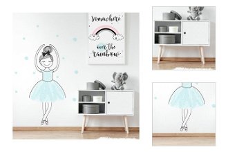 Yokodesign Nálepka na stenu - farebné postavičky - baletka Hanka Velikost: maxi - XL 3