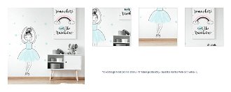 Yokodesign Nálepka na stenu - farebné postavičky - baletka Hanka Velikost: veľká - L 1
