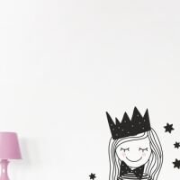 Yokodesign Nálepka na stenu - farebné postavičky - princezná Amálka Velikost: stredná - M 6
