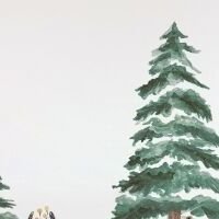 Yokodesign Nálepka na stenu - Lesné kráľovstvo - Jeleň, ježko, veverička Velikost: velká - L 7