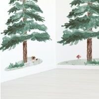Nálepka na stenu - Lesné kráľovstvo - Zimné stromčeky 8