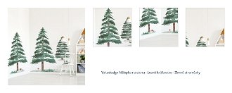 Yokodesign Nálepka na stenu - Lesné kráľovstvo - Zimné stromčeky 1