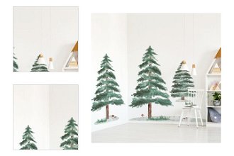 Yokodesign Nálepka na stenu - Lesné kráľovstvo - Zimné stromčeky 4