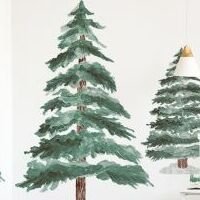 Yokodesign Nálepka na stenu - Lesné kráľovstvo - Zimné stromčeky 5
