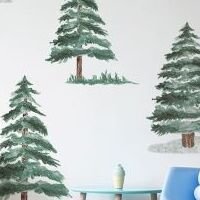 Nálepka na stenu - Lesné kráľovstvo - Zimný les 5