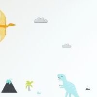 Nálepka na stenu - Pastelové dinosaury 7