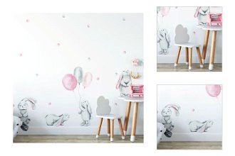Yokodesign Nálepka na stenu - Pastelové králiky 3