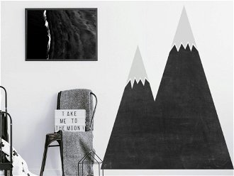 Yokodesign Nálepka na stenu - tabuľa - Zasnežené hory