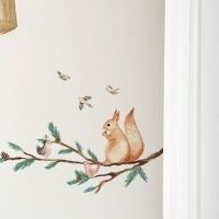 Nálepka na stenu - Veveričky na vetvičke 7