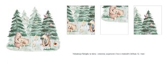 Nálepka na stenu - zvieratká, zaspávanie v lese s medveďmi veľkosť: maxi - XL 1