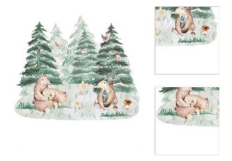 Nálepka na stenu - zvieratká, zaspávanie v lese s medveďmi veľkosť: maxi - XL 3