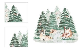 Yokodesign Nálepka na stenu - zvieratká, zaspávanie v lese Velikost: L - veľká 4