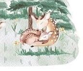 Nálepka na stenu - zvieratká, zaspávanie v lese veľkosť: stredný - M 9