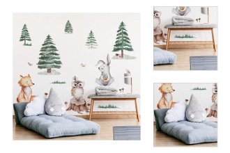 Nálepky na stenu - Lesné kráľovstvo - Zvieratká s líškou veľkosť: maxi - XL 3
