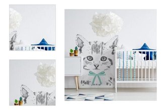 Samolepka na stenu - mačka s mašličkou veľkosť: XL 4
