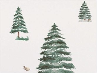 Set - nálepky Lesné kráľovstvo - Zvieratká s líškou, zimný les 6