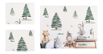 Set - nálepky Lesné kráľovstvo - Zvieratká s líškou, zimný les 4