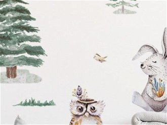 Set - nálepky Lesné kráľovstvo - Zvieratká s líškou, zimný les 5