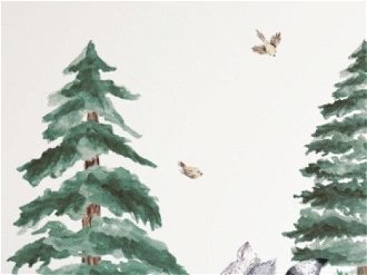 Yokodesign Set - nálepky Lesné kráľovstvo - Zvieratká s medveďom, zimné stromčeky 6