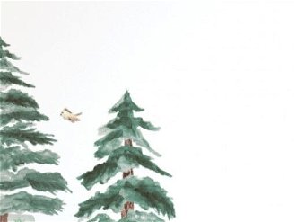 Set - nálepky Lesné kráľovstvo - Zvieratká s medveďom, zimné stromčeky 7