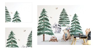 Set - nálepky Lesné kráľovstvo - Zvieratká s medveďom, zimné stromčeky 4