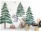 Yokodesign Set - nálepky Lesné kráľovstvo - Zvieratká s medveďom, zimné stromčeky