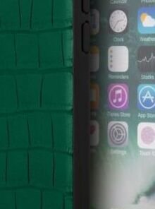 Zadný kryt Guess Croco pre iPhone SE/8/7, zelený 5