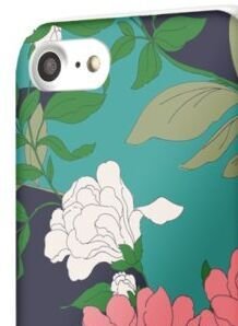Zadný kryt Guess Flower Shiny N.1 pre iPhone SE/8/7, čierny 6