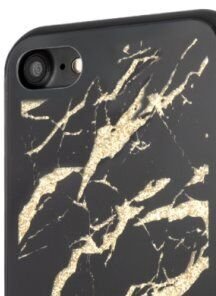 Zadný kryt Guess Glitter Marble pre iPhone SE/8/7, čierno-zlatý 6