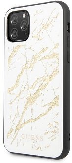 Zadný kryt Guess Marble Glass pre iPhone 11 Pro Max, biely